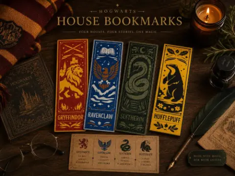 Hogwarts Houses Bookmarks